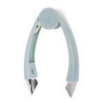 Strawberry Huller Stem Remover Tomato Corer Potato Pineapple Carrot Cutter Tool Kitchen Gadget Tweezers Peeler Utensil Clip for Fruit and Vegetable (Blue)