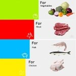Kimmoker Flexible Cutting Boards Set, Cutting Board Mats for Cooking, Colored Cutting Board Set with Easy-Grip Handles, Flexible Plastic Cutting Sheet Set of 4 (1) - Image 3