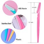 HFATMOS 12 Pcs Eyebrow Razor, Multipurpose Exfoliating Dermaplaning Tool Razors for Women Face, Facial Razors Eyebrow Shaper with Precision Cover for Women Men, Easy to Use - Image 3