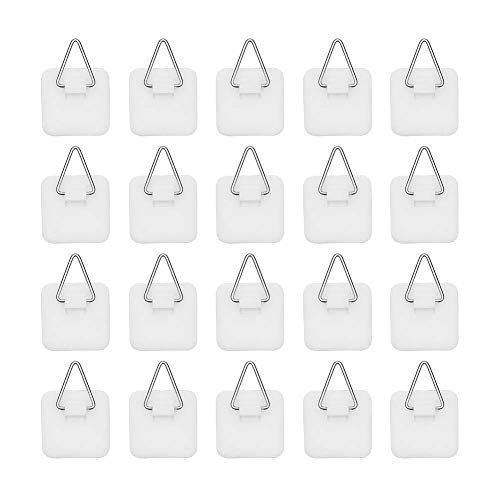 Artliving 1.25 Inch Invisible Adhesive Plate Hanger Set Vertical Plate Holders for the wall (100 pack)