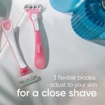 Gillette Venus Sensitive Women's Disposable Razors - Single Package of 3 Razors (Packaging May Vary) - Image 6