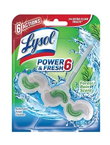 Lysol Power & Fresh 6 Automatic Toilet Bowl Cleaner, Forest Rain, 1 ct