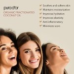 PURA D'OR Organic Fractionated Coconut Oil (16oz) USDA Certified 100% Pure & Natural Carrier Oil - Moisturizing For Face, Skin & Hair, Men & Women (Packaging may vary) - Image 6