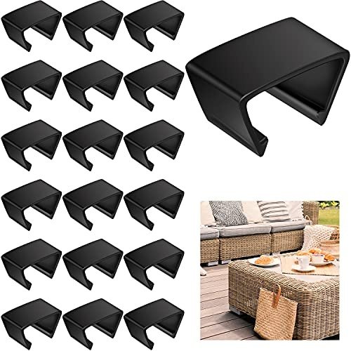 Blulu Outdoor Furniture Clips Patio Sofa Clips Rattan Furniture Clamps Wicker Chair Fasteners, Connect The Sectional or Module Outdoor Couch Patio Furniture (20 Pieces)
