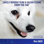 Pet MD Dog Tear Stain Remover Wipes - Cat and Dog Eye Wipes for Discharge and Crust - Pet Eye Wipes for Dogs - 60 ct - Image 5